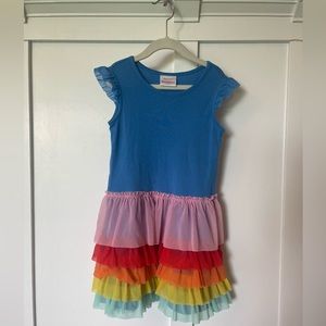 Hanna Andersson 120 (6-7) Rainbow Flutter Dress in Soft Tulle